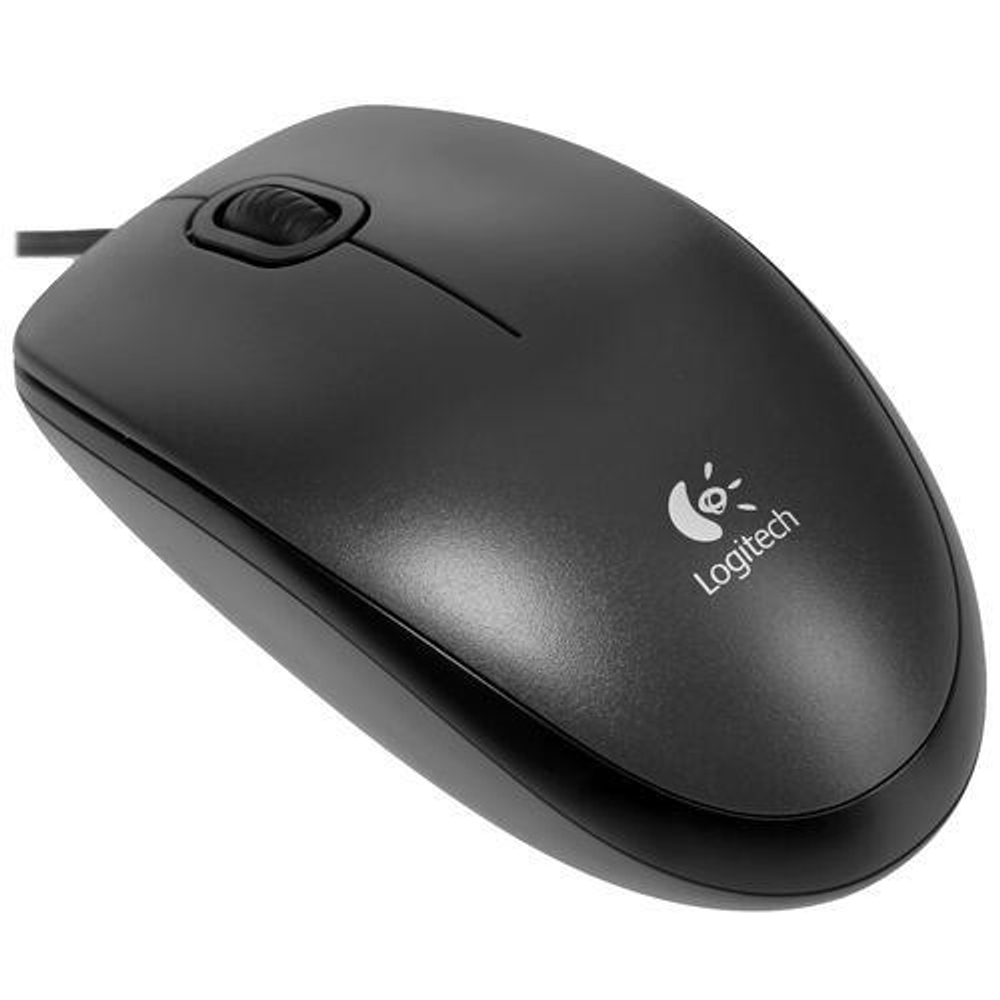 Мышь проводная Logitech M100R, 1000dpi, черный, 1.8м (910-005006)