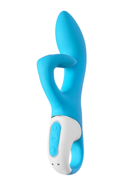 Нереалистичный вибратор Satisfyer Embrace me, силикон, синий