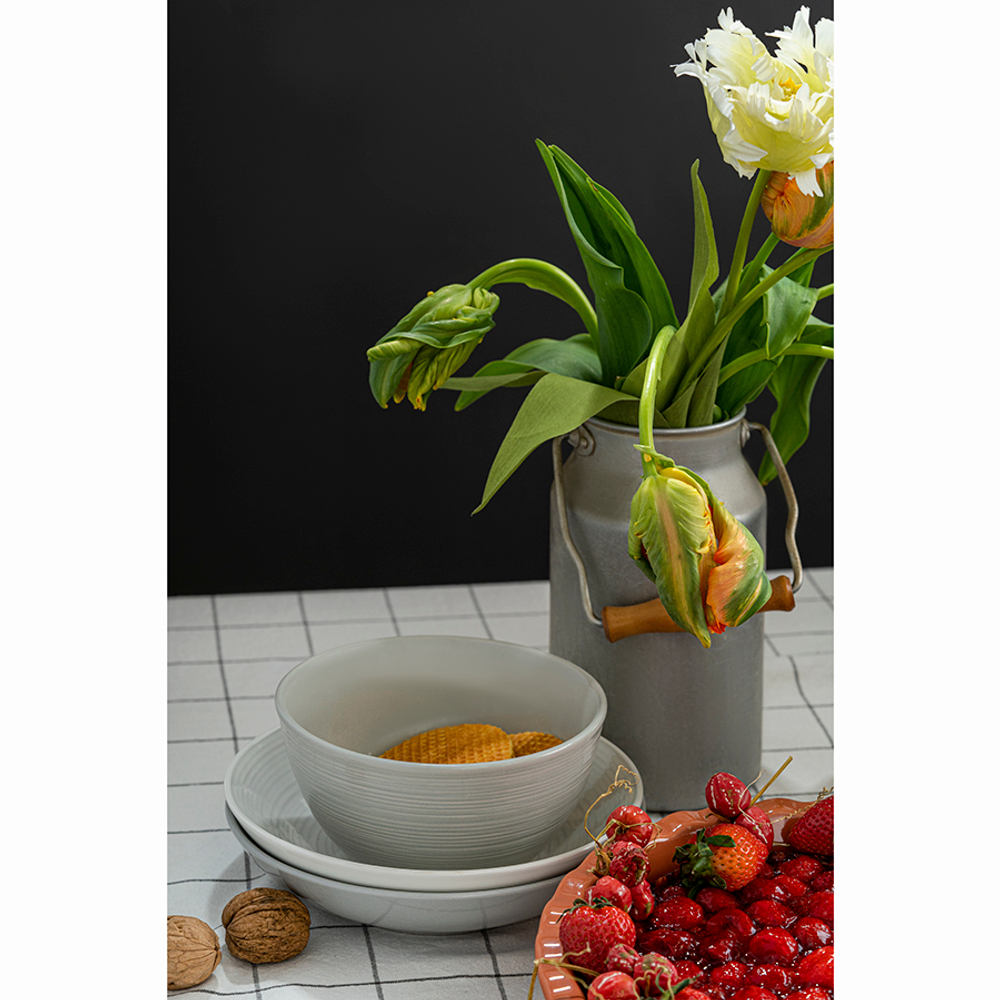 Набор тарелок для пасты in the village, D21,5 см, серые, 2 шт.