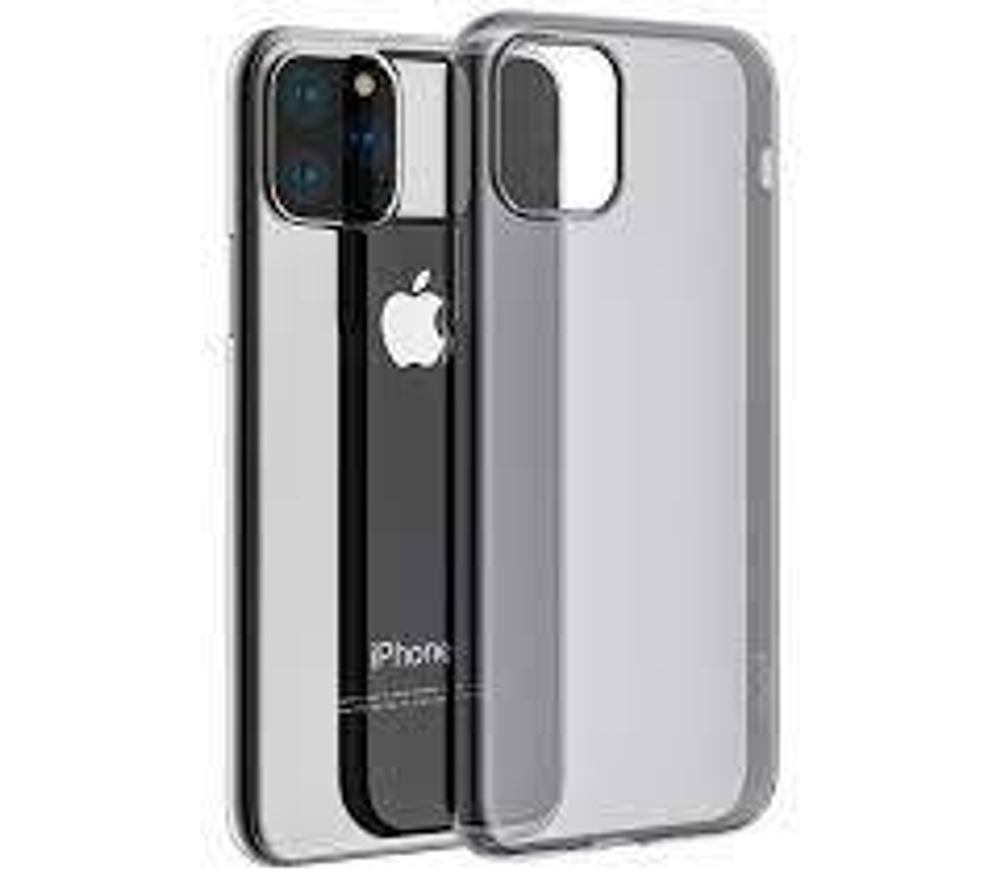 Накладка iPhone 11Pro (5.8") силикон transp кнопки Black Coblue