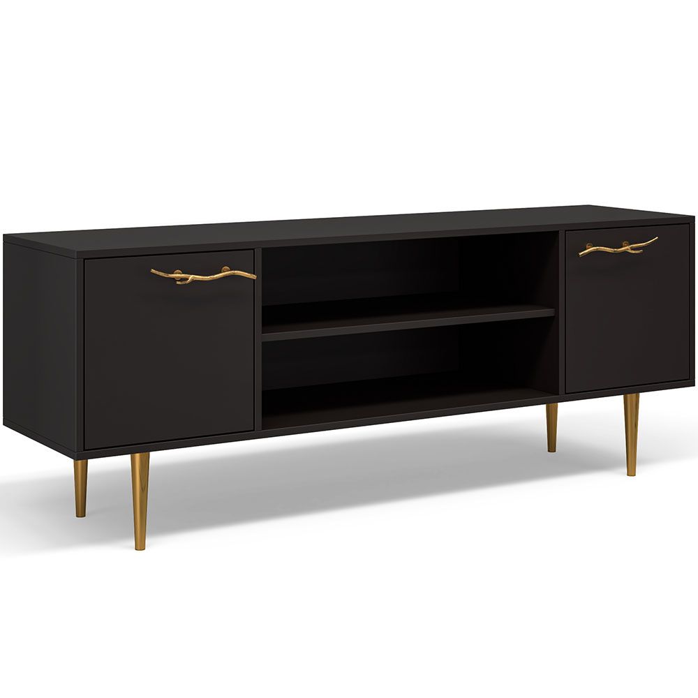 Тумба под ТВ Арт Колор matte 155см Стайл Голд Терпкий коричневый матовый