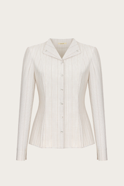 БЛУЗА ИЗ ХЛОПКА С ДЕКОРАТИВНЫМИ ПУГОВИЦАМИ