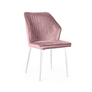Стул Berg, бархат сиреневый 17 / белый конус