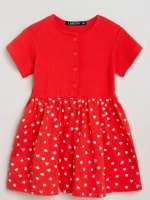 Платье в садик для девочки с коротким рукавом