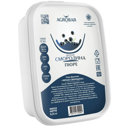 Пюре Смородина черная АГРОБАР