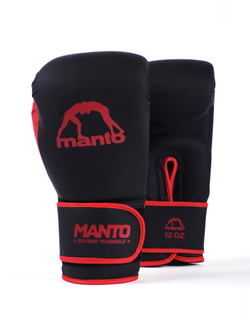 Боксёрские перчатки MANTO ESSENTIAL чёрно-красные