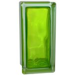 Стеклоблок Vitrablok Половинка Тарxун Волна 19x9x8 - окрашенный внутри