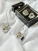 Кулон лео на цепочке, оттенок серебро