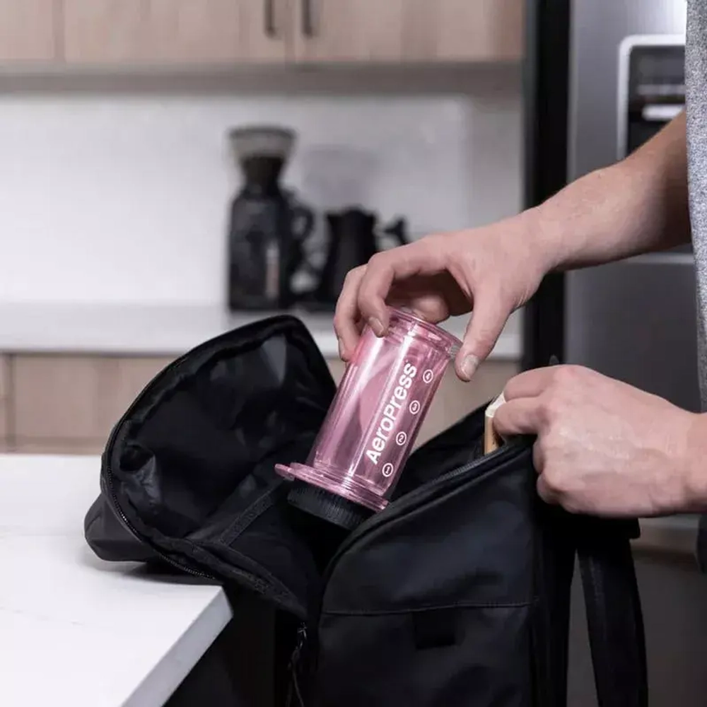 AeroPress Clear Pink, аэропресс для кофе, розовый