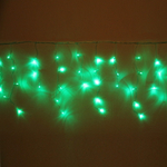 Гирлянда для дома БАХРОМА ш1,5м* в30/50см 48 ламп LED, прозрачн.провод, 8 реж, IP-20, Зеленый