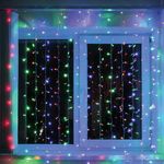 Электрогирлянда светодиодная ЗОЛОТАЯ СКАЗКА "Занавес", 304 лампы, 2х2 м, многоцветная, контроллер, 591105