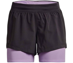Женские Шорты теннисные Under Armour IsoChill Run 2in1 Short M - jet gray/octane