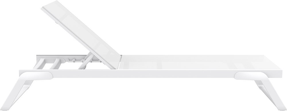 Шезлонг-лежак металлический Siesta Contract Tropic, белый