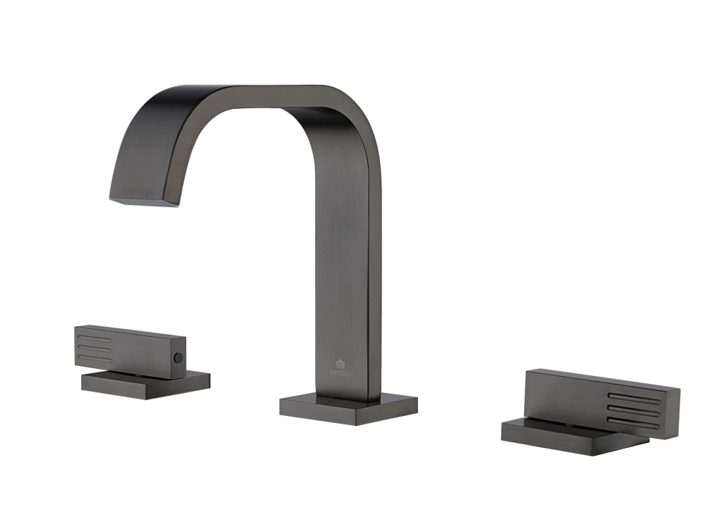 01115-Q Смеситель на борт раковины (3-отв,ГРАФИТ) GANZER (10/1шт)