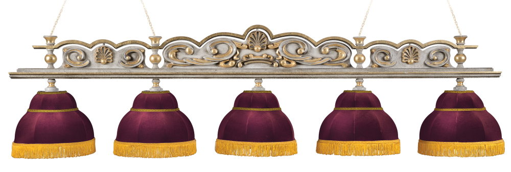 Лампа Ренессанс Гранж 5 плафонов -  клен