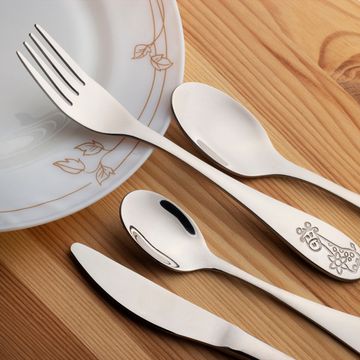 Набор детских столовых приборов 4 предмета Kamille KM 5335 из нержавеющей стали