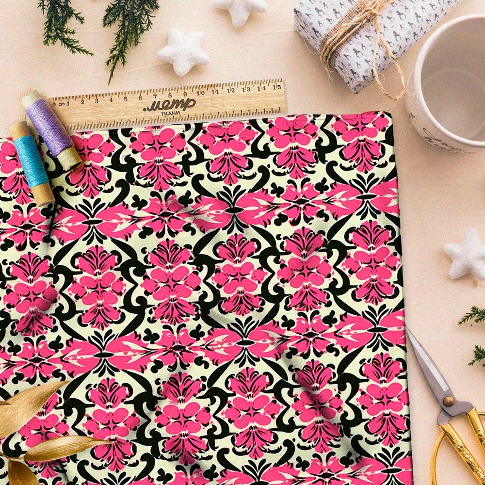 Ткань премиум интерлок розовый зефир