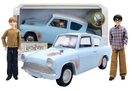 Кукла Mattel Harry Potter - Приключение Гарри и Рона на летающей машине - Набор с автомобилем Ford Anglia и куклами HHX03
