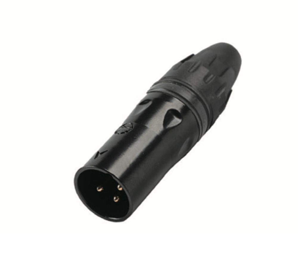 Разъём XLR кабельная вилка папа SC3M-B чёрный 3-pin