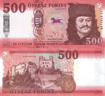 500 форинтов 2025 Венгрия, Князь Ракоци Ференц II