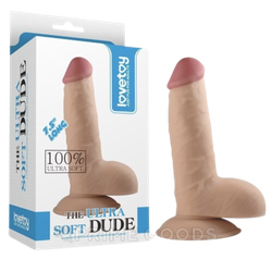 Мягкий фаллос из реалистичного материала The Ultra Soft Dude (18 см, Ø4,5 см)