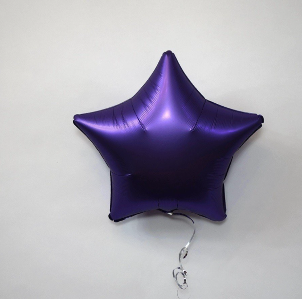 АN Шар звезда (19" / 48 см) Сатин Purple Royale (фиолетовый) (БГ-15)