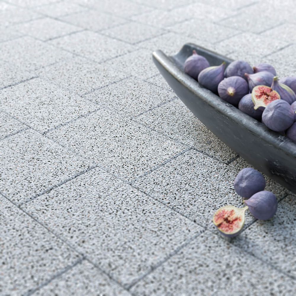 Тротуарная плитка Steingot Новый город, цвет Bianco Nero, Premium, толщина 60 мм