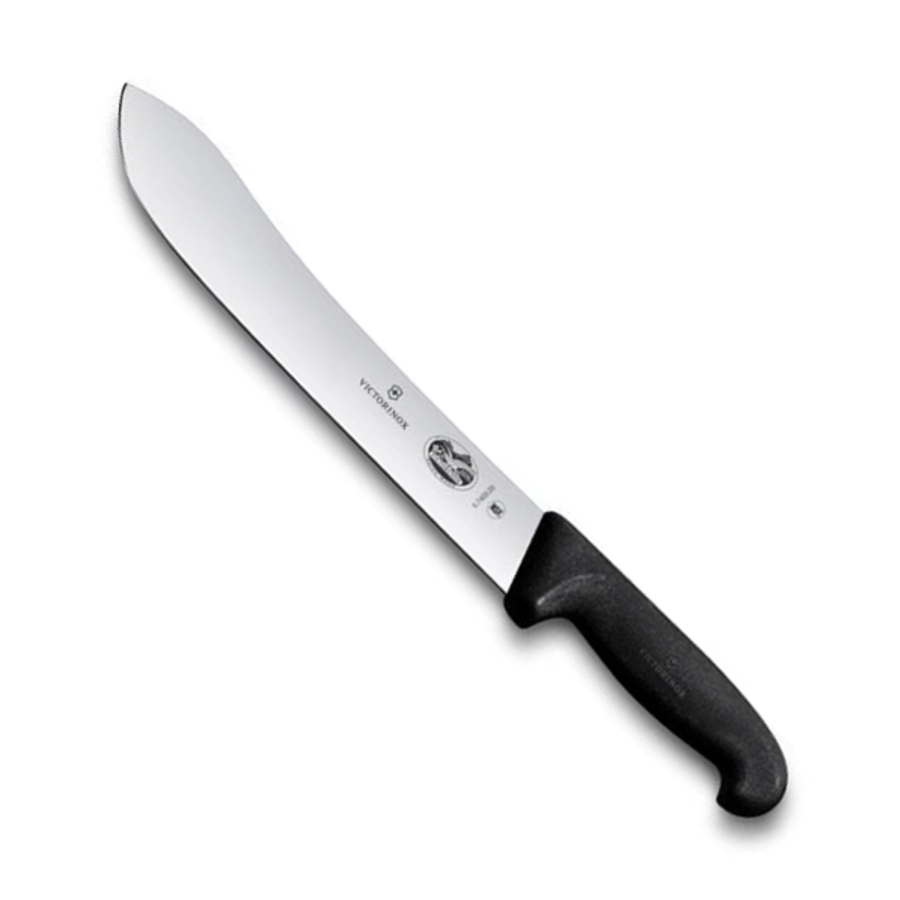Нож Victorinox разделочный, лезвие 25 см прямое, черный