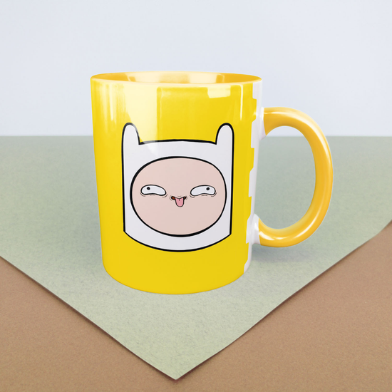 Кружка керамическая объём: 330мл Время Приключений Финн (желтая)