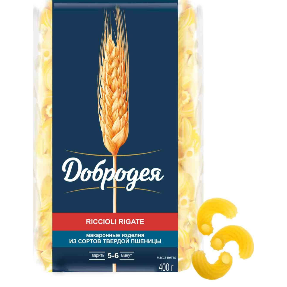 Макароны Riccioli Rigati Добродея 400 гр