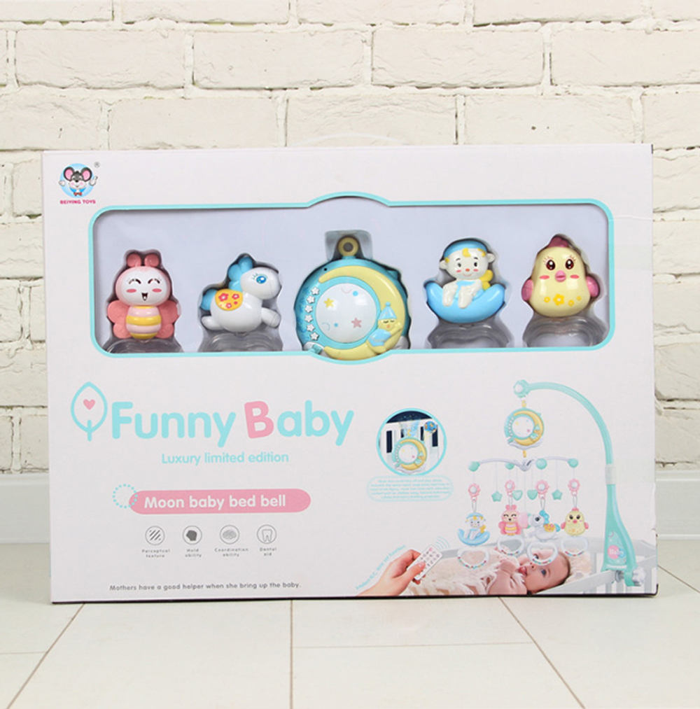 Музыкальный мобиль "Соня" аккум.питание/пласт., 150 мел., с проектором, свет, п/у