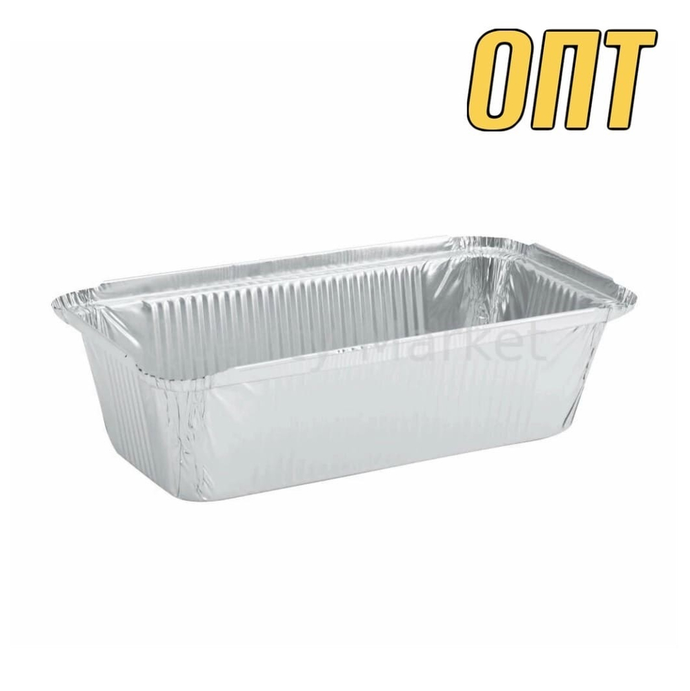 Алюминиевая форма L-край - 217 х 113 х 53 мм, 865 мл (50/600шт)