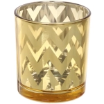 Подсвечник «Зиг-заг» 7*8см цвет золото