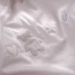 Комплект белья для классической кроватки Teddy Sateen 6 предметов цвет серый