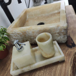 Раковина из оникса Square Yellow Marmo SO-60903 40*40*13
