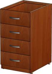 Корпус тумбы приставной 4 ящика