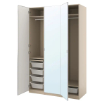 Гардеробная комбинация - PAX / ÅHEIM/ АHEIM IKEA/ПАКС/  АХЕЙМ ИКЕА,  237х150 см, под беленый дуб