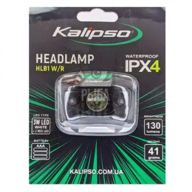 Фонарь налобный Kalipso Headlamp HLB1 W/R 130 Lm для рыбалки 5 режимов