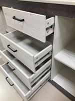 Комод комбинированный Прага дуб белый крафт/ателье темное