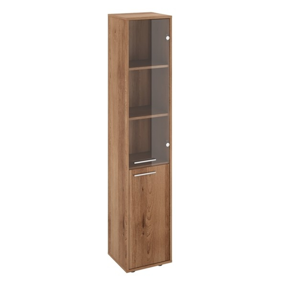 Шкаф узкий со стеклом КАНЦЛЕР