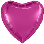 Шар фольгированный Сердце 45 см (Фуксия)