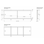 Экран для ванны УНИВЕРСАЛ-Кварт 1,5 песочный  Новый