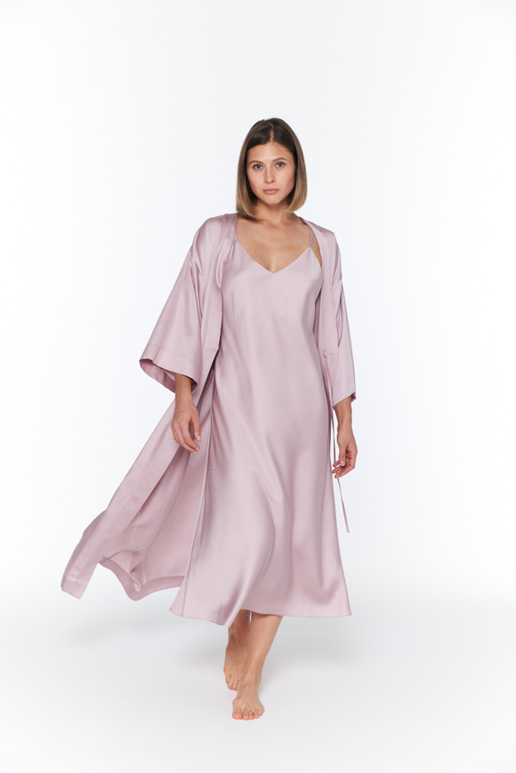 Сорочка из тенселя розовый дым