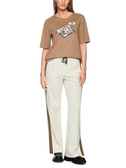 Marc Cain Футболка расшитая тонкой бахромой и бисером