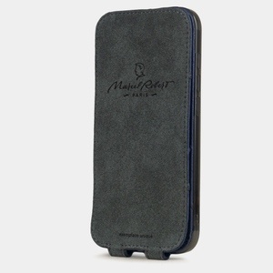 Чехол для iPhone 17 Air из кожи страуса, синего цвета