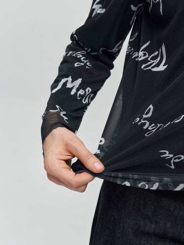 Лонгслив ТВОРИ двуслойный, черный