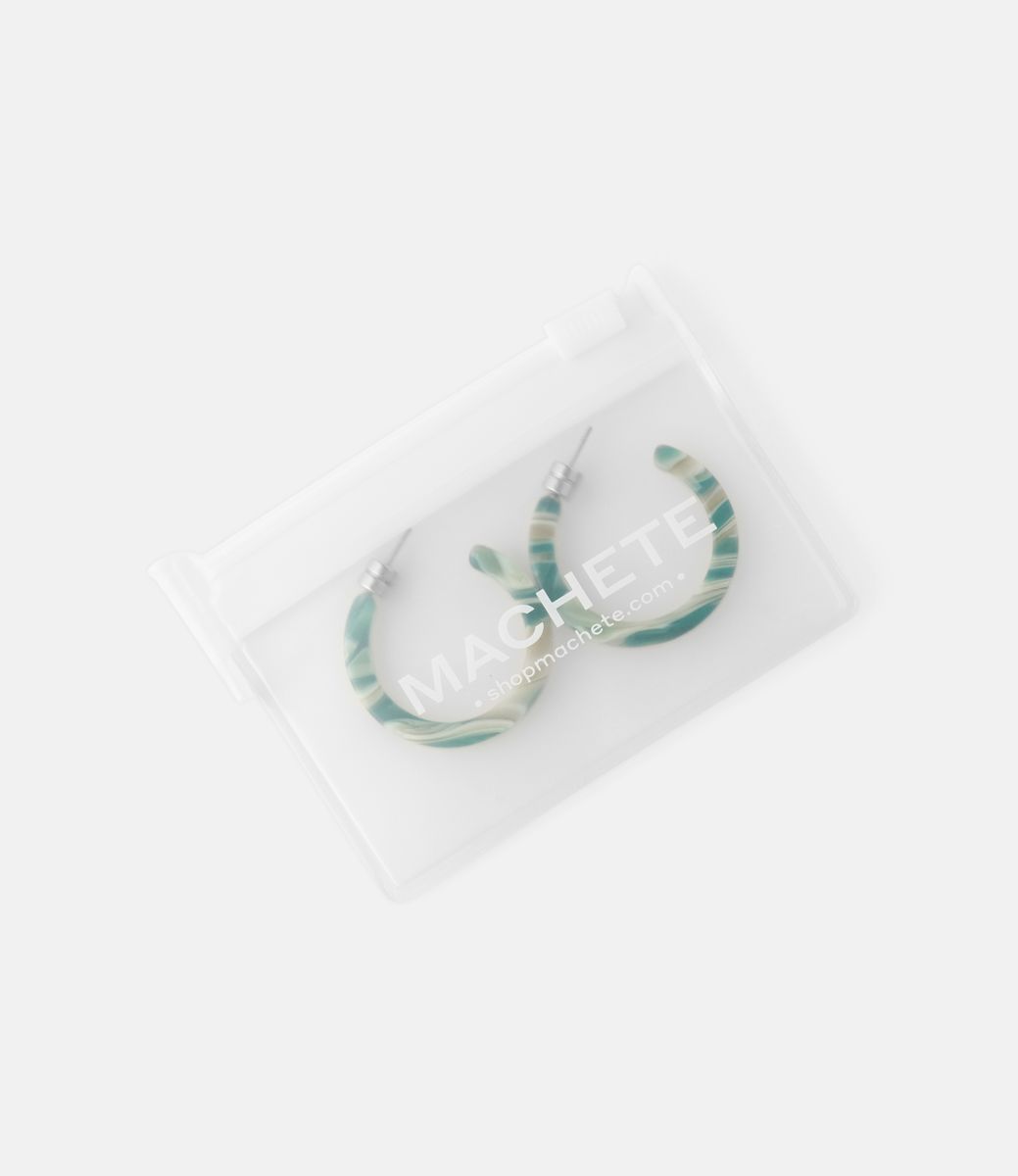 Machete Mini Hoops in Stromanthe — серьги из ацетата
