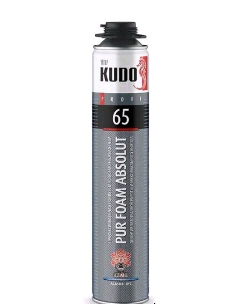 Пена монтажная KUDO PROFF ALASKA  65л  профи зимняя до -10С   920г / KUPP10W65