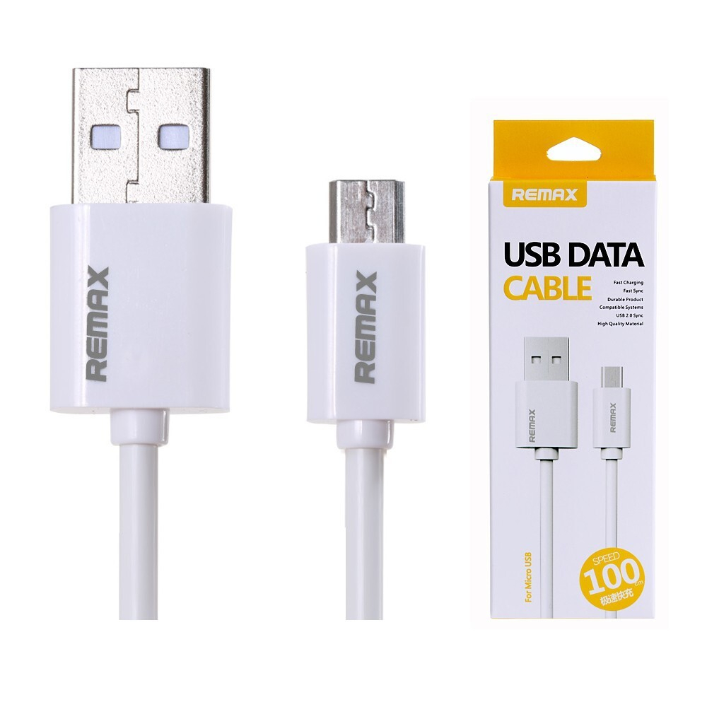 Кабель USB - Lightning Remax Fast Charging (белый) 1м RC-007i