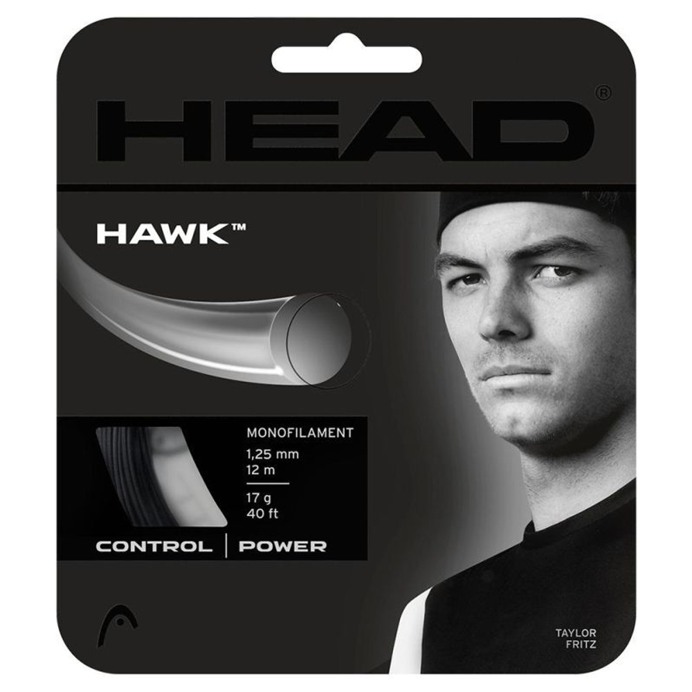 Теннисные струны Head HAWK (12 m) - черный